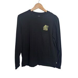 Vans Black Long Sleeve Graphic T-Shirt Size M | Slow and Steady Turtle Graphic |